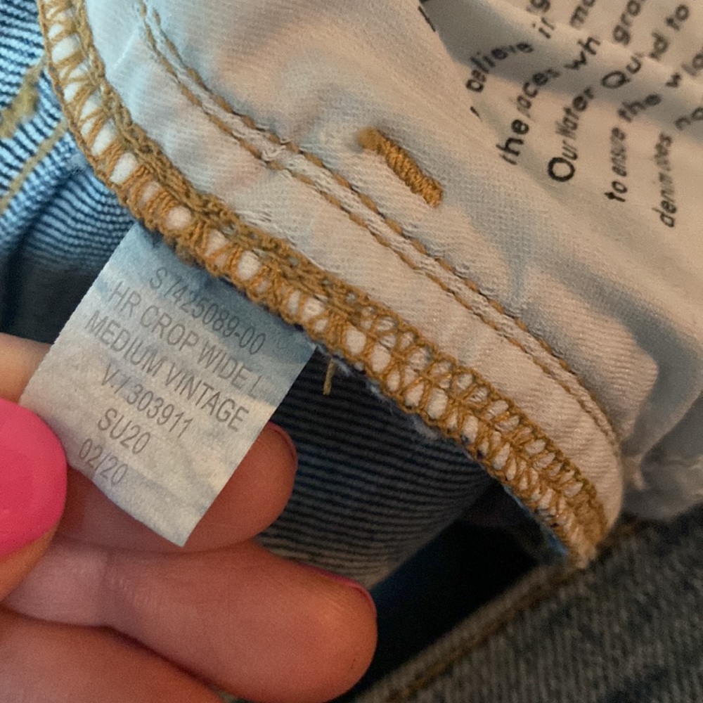 SOLD✨Banana Republic High Rise Wide Leg Crop Jeans Size 29 NWT - Picture 8 of 9